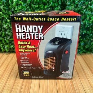 Handy Heater 400 Watt Outlet Space Heater 12 Hr Timer Dorm Garage Bathroom